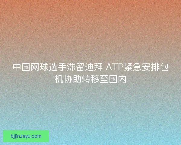 中国网球选手滞留迪拜 ATP紧急安排包机协助转移至国内 中国网球选手滞留迪拜 ATP紧急安排包机协助转移至国内